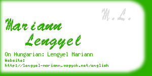 mariann lengyel business card